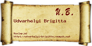 Udvarhelyi Brigitta névjegykártya
